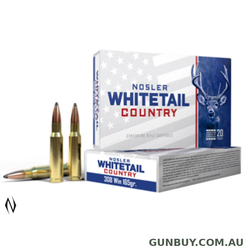 NOSLER WHITETAIL AMMO 308 WIN 165GR SB SP 20PK