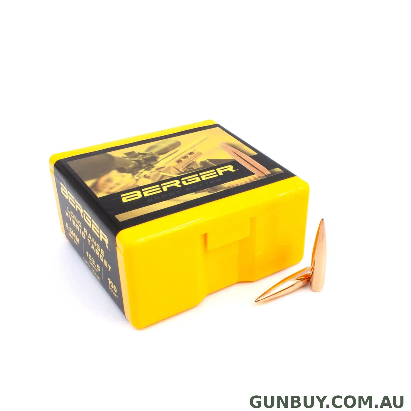 Berger 6.5 mm 153.5 Grain Long Range Hybrid Target Rifle Bullet 100pk