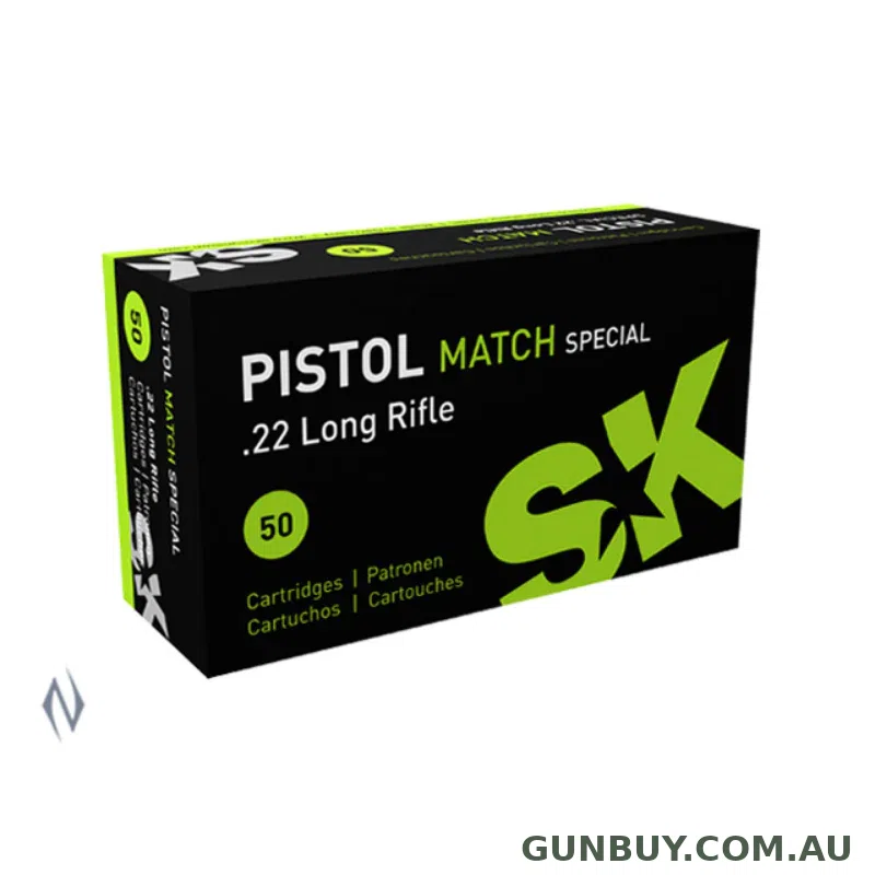 SK Pistol Match Special 22LR 40gr LRN 955fps 50pk