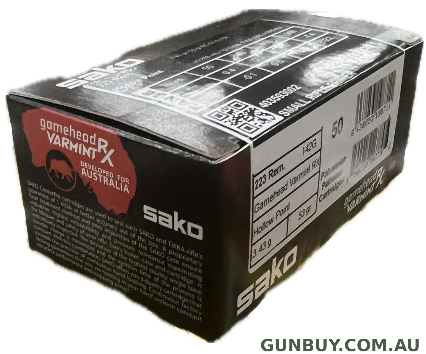 Sako 223 Rem 53gr HP Varmint RX 50PK