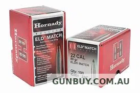 Hornady 22 Cal .224 80gr ELD Match 100pk