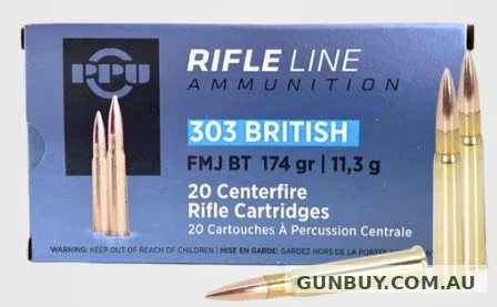 PPU 174gr FMJ Boat Tail 20pk