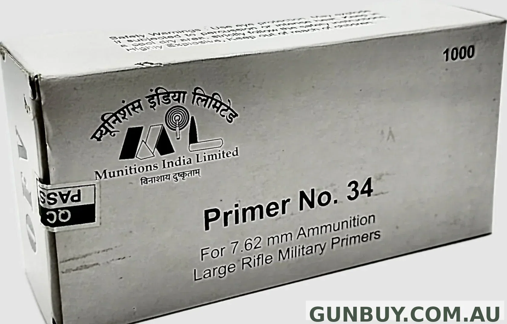 OFV Large Rifle Primer No. 34 1000pk