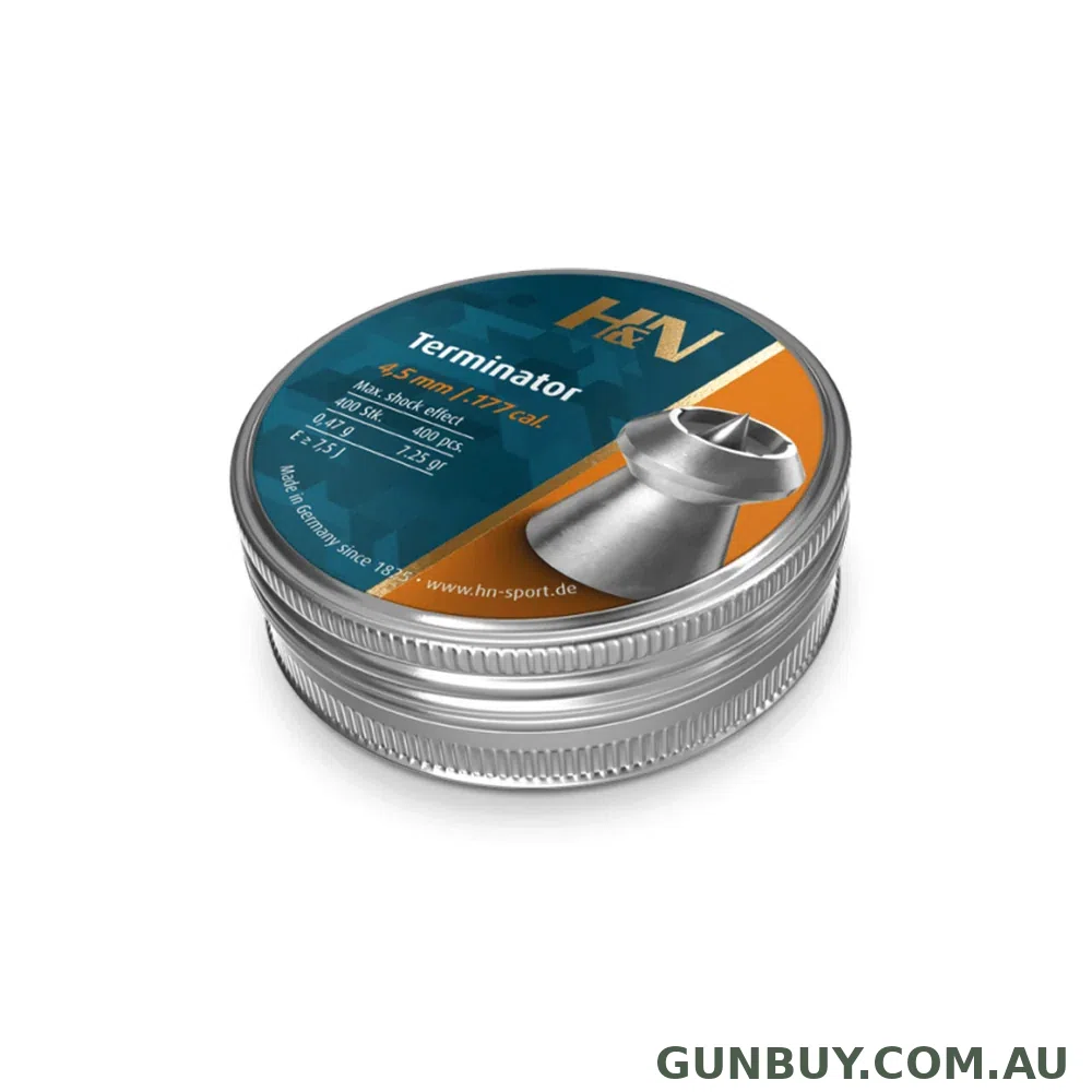 H&N Terminator .177 Air Gun Pellets - 7.25gr - 400pk