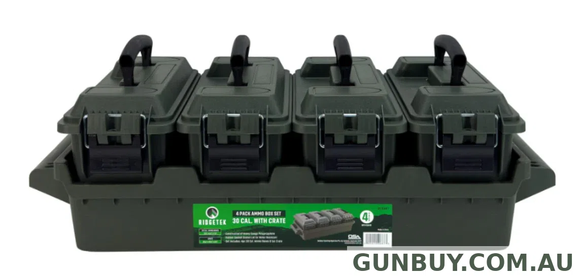 Ridgetek 4-Box .30Cal Ammo Crate OD Green