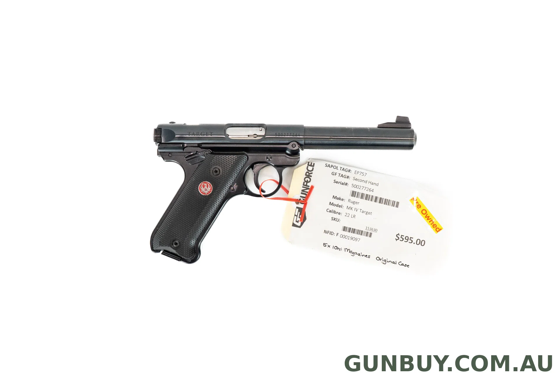 Ruger MK IV Target 5 Mags