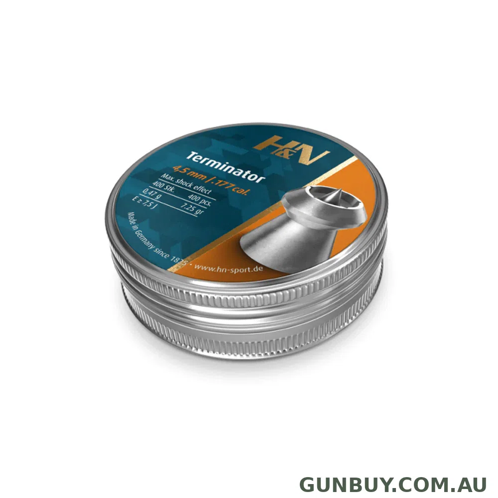H&N Terminator Air Gun Pellets - 7.25gr - 400pk
