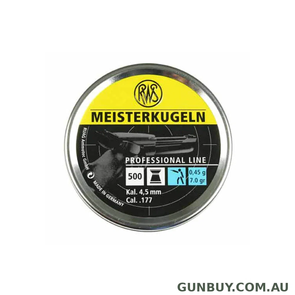 RWS Pellets Meisterkugeln .177 0.45G -Head 4.50 Pistol