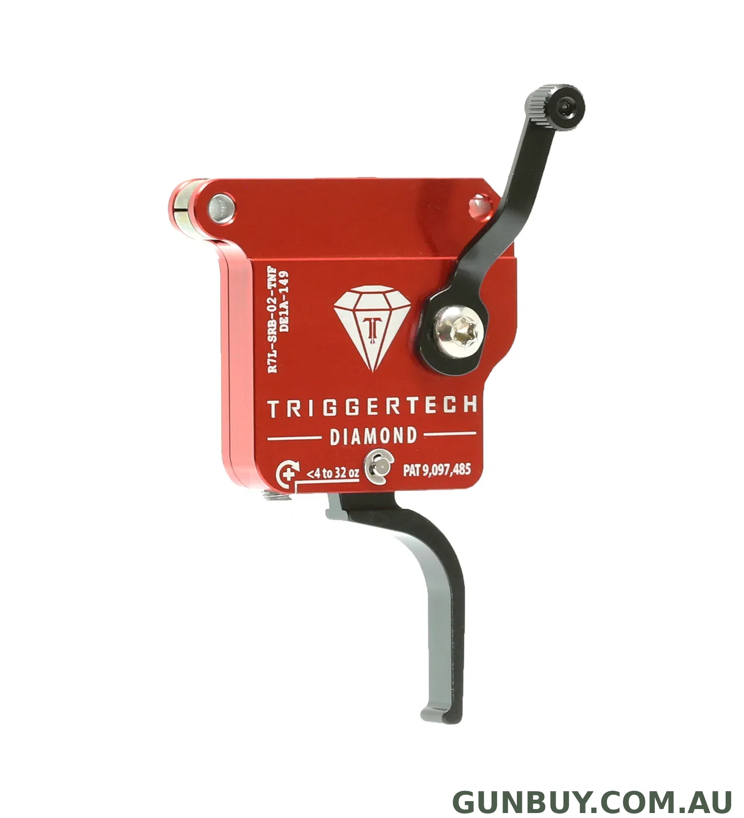 TriggerTech Diamond Flat Black Left Safety Rem 700 LH Single Stage Clone