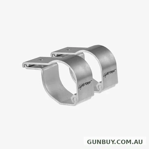 Lightforce Two Bar Clamps 44mm 51mm Bars Polished