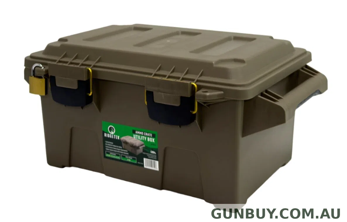 Ridgetek Ammo Crate Utility Box Dark Earth Inc Padlock