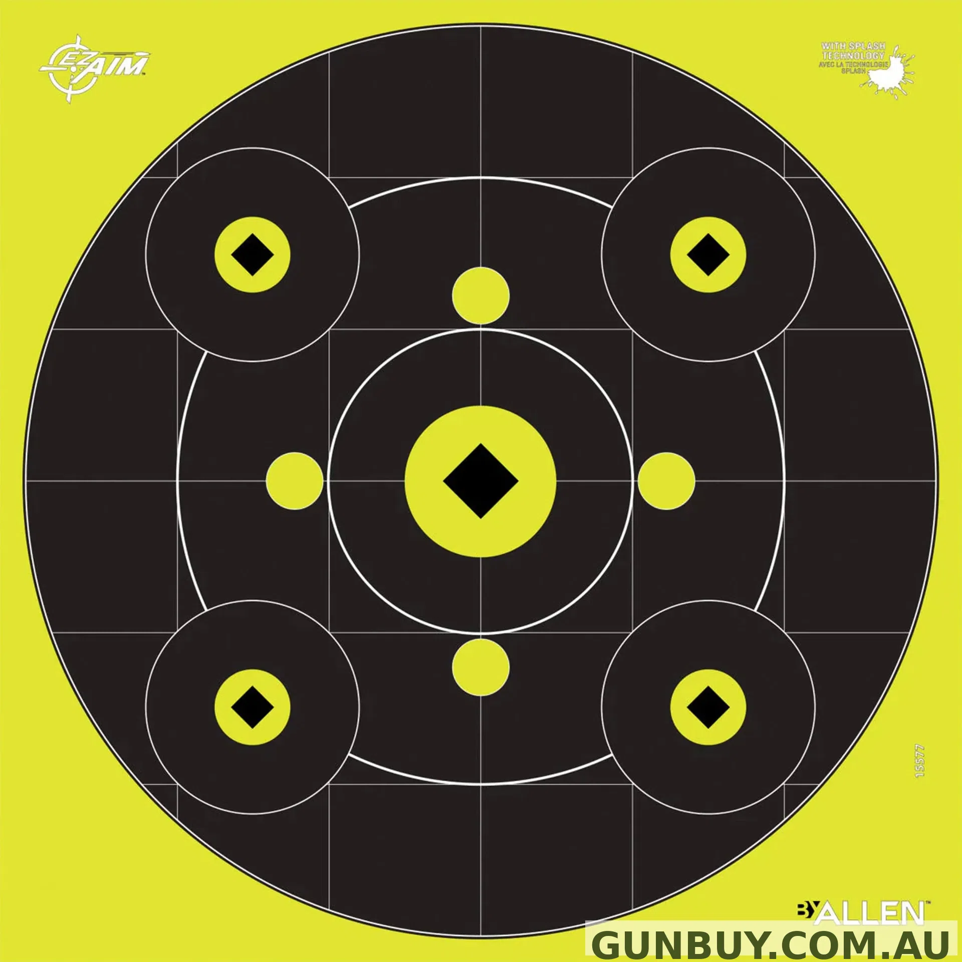 ALLEN Splash Reactive Target 12" Bullseye Gallery 12x12 - 12 Pack