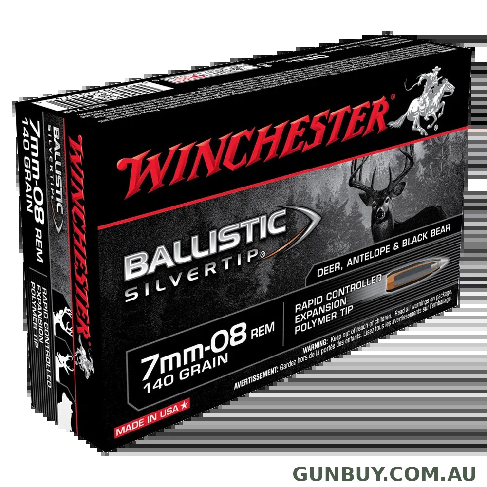 Winchester Ballistic Silvertip 7MM-08 140gr PT - 20 Pack