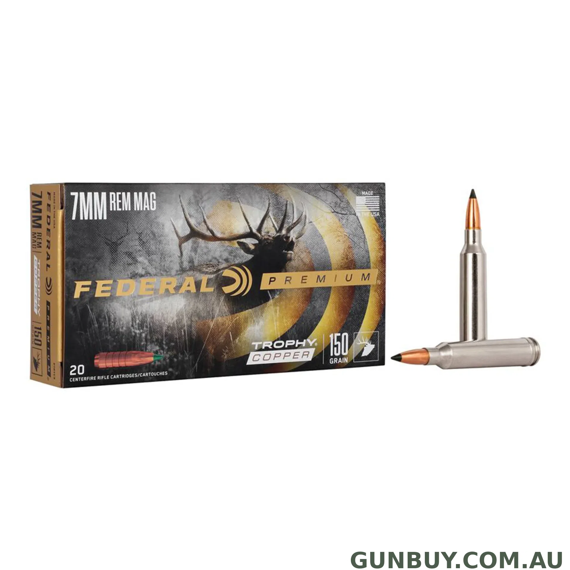 Federal 7mm Rem Mag 150gr Trophy Copper Vital-Shok / 20