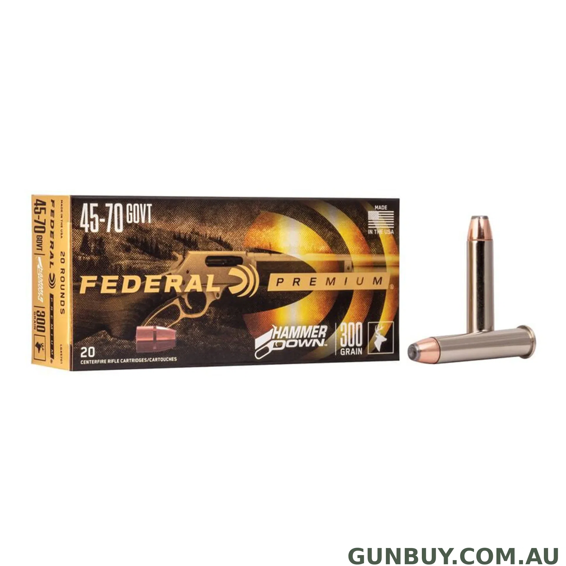 Federal 45-70 Govt 300gr FN Hammer Down / 20