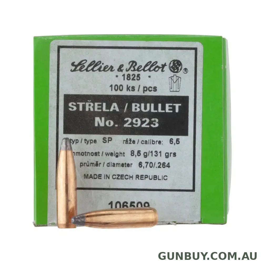 Horsleyparkgunshop 6.5mm (.264 Diameter) SP 131gr Projectiles - 100