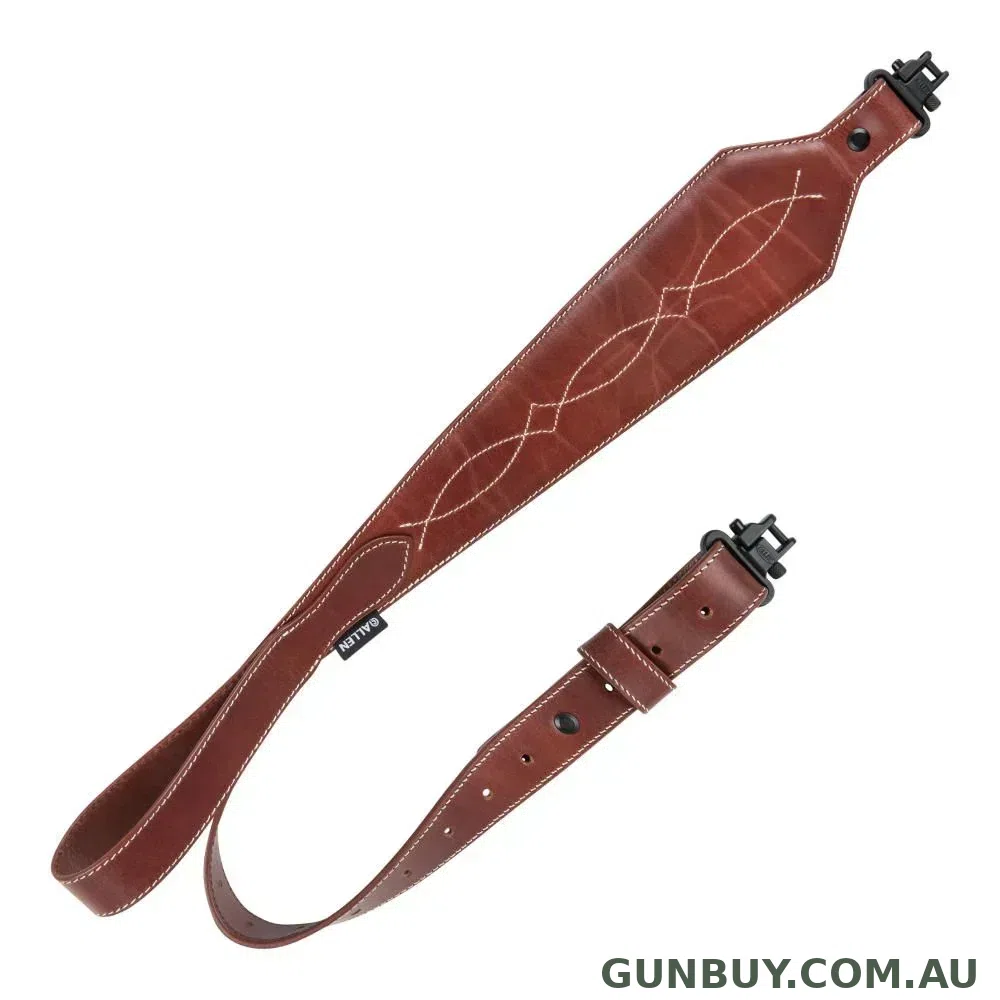 Allen Leather Western Scallop Sling - Brown