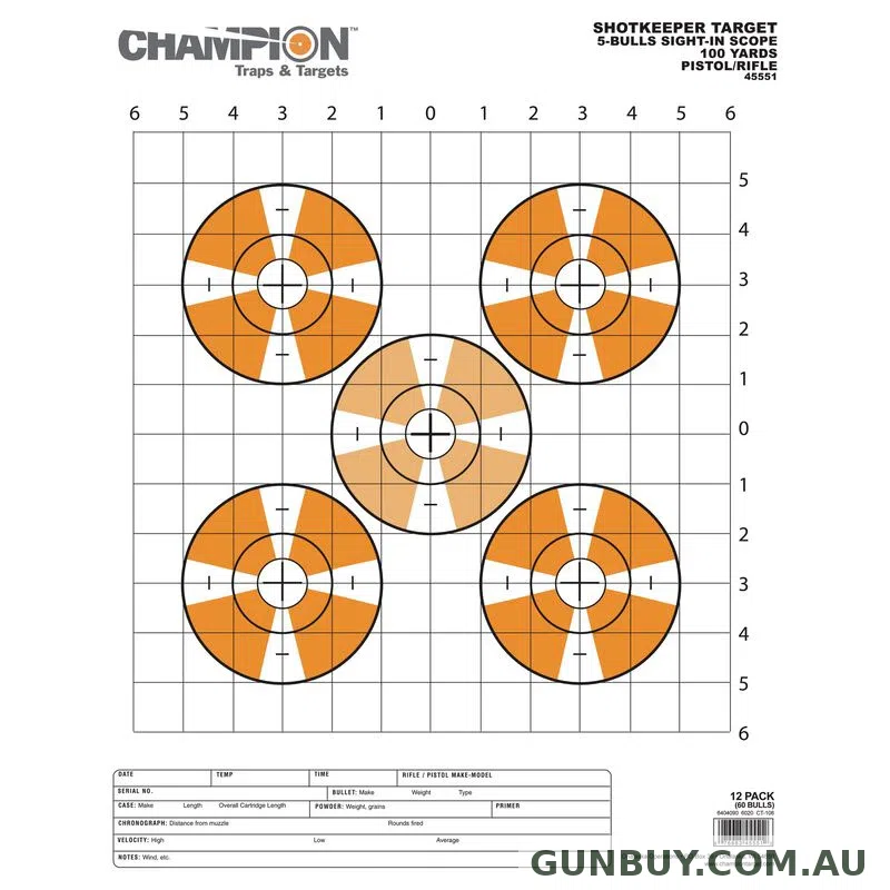 CHAMPION Shotkeeper Sight In SC Target - Large / 12 Pack