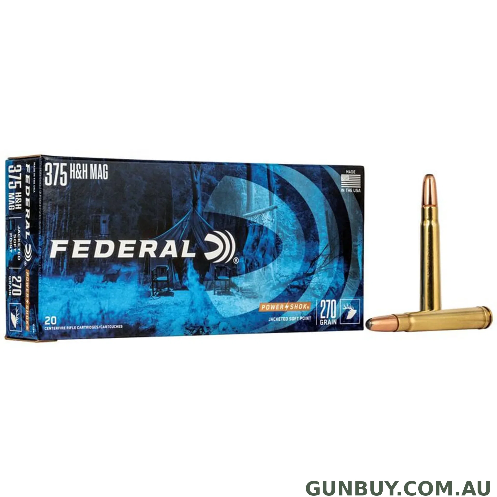 Federal 375 H&H 270gr SP Power-Shok / 20
