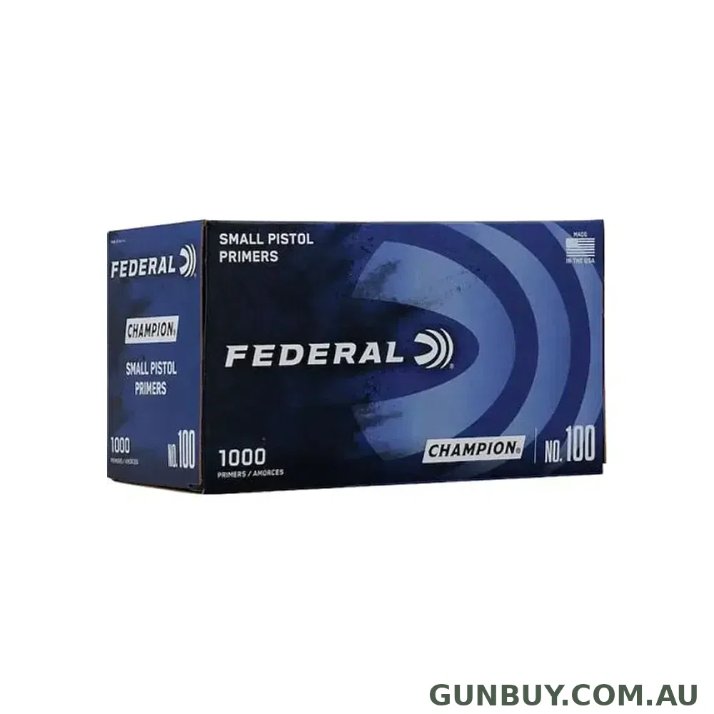 Federal 100 Small Pistol Primers - 1000 Pack