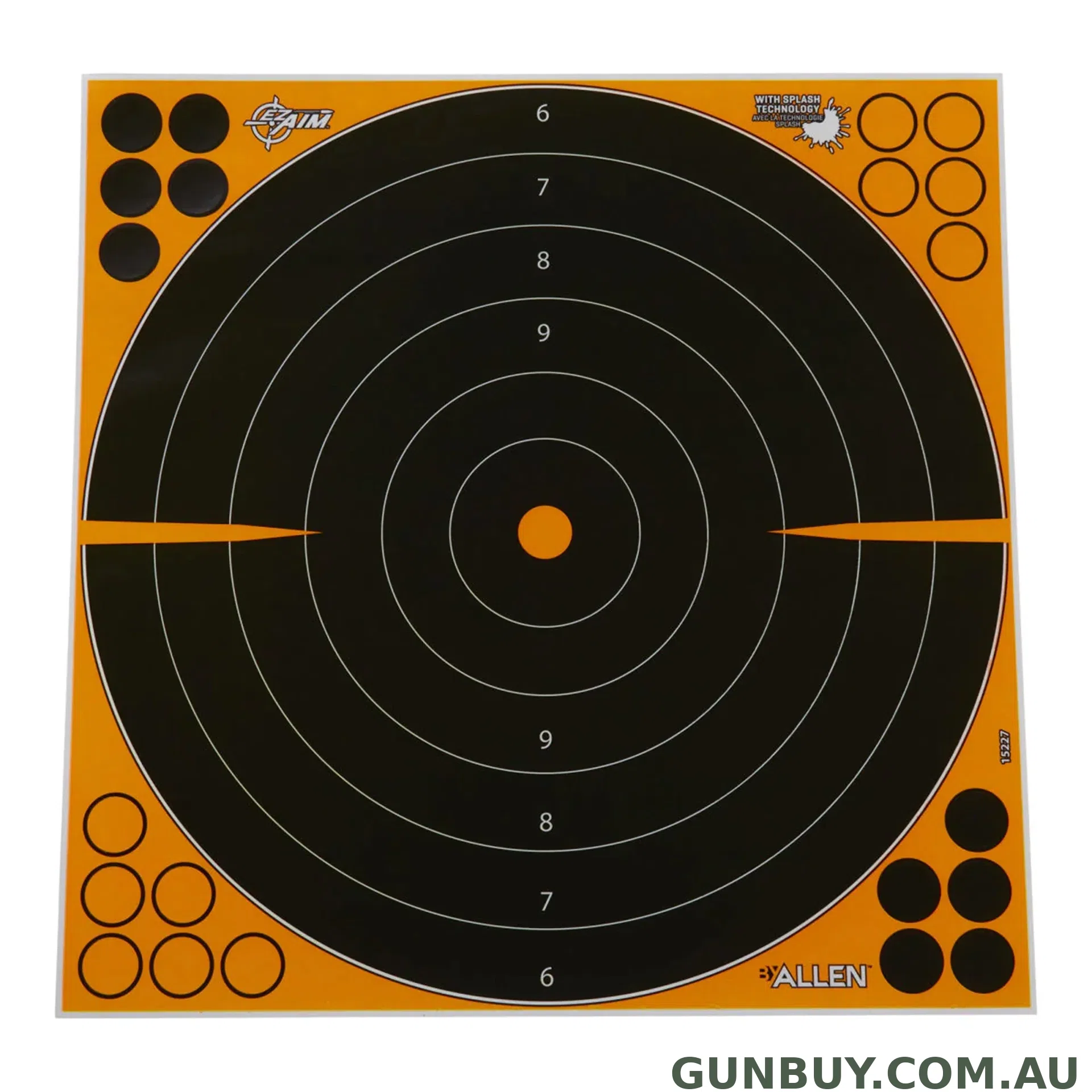 ALLEN Splash Adhesive 17" Bullseye Target - 5 Pack