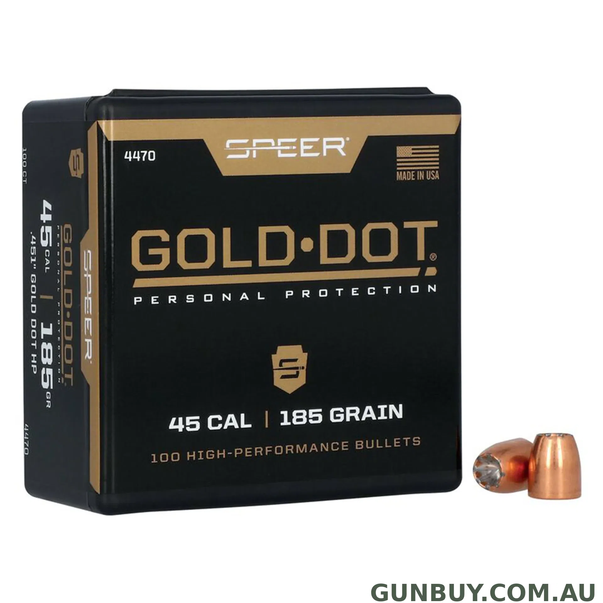 Speer 45 Cal 185gr GDHP / 100