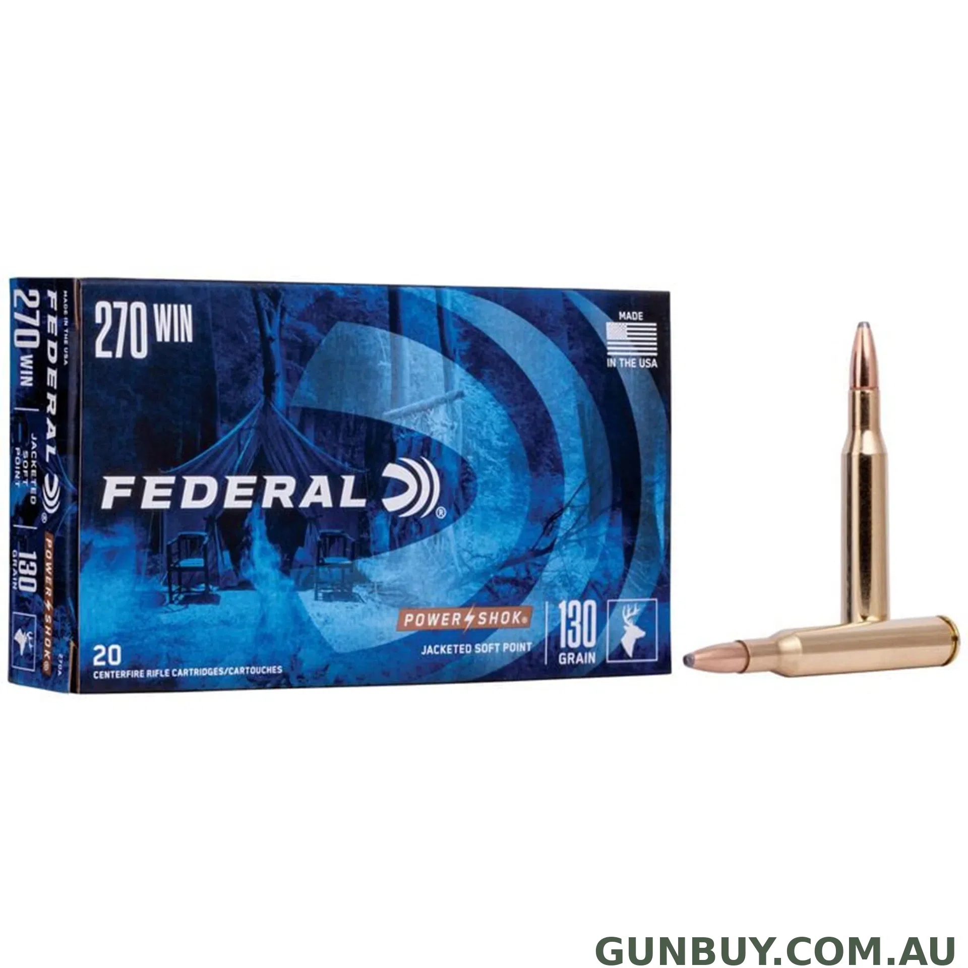 Federal 270 Win 130gr SP Power-Shok - 20 Pack