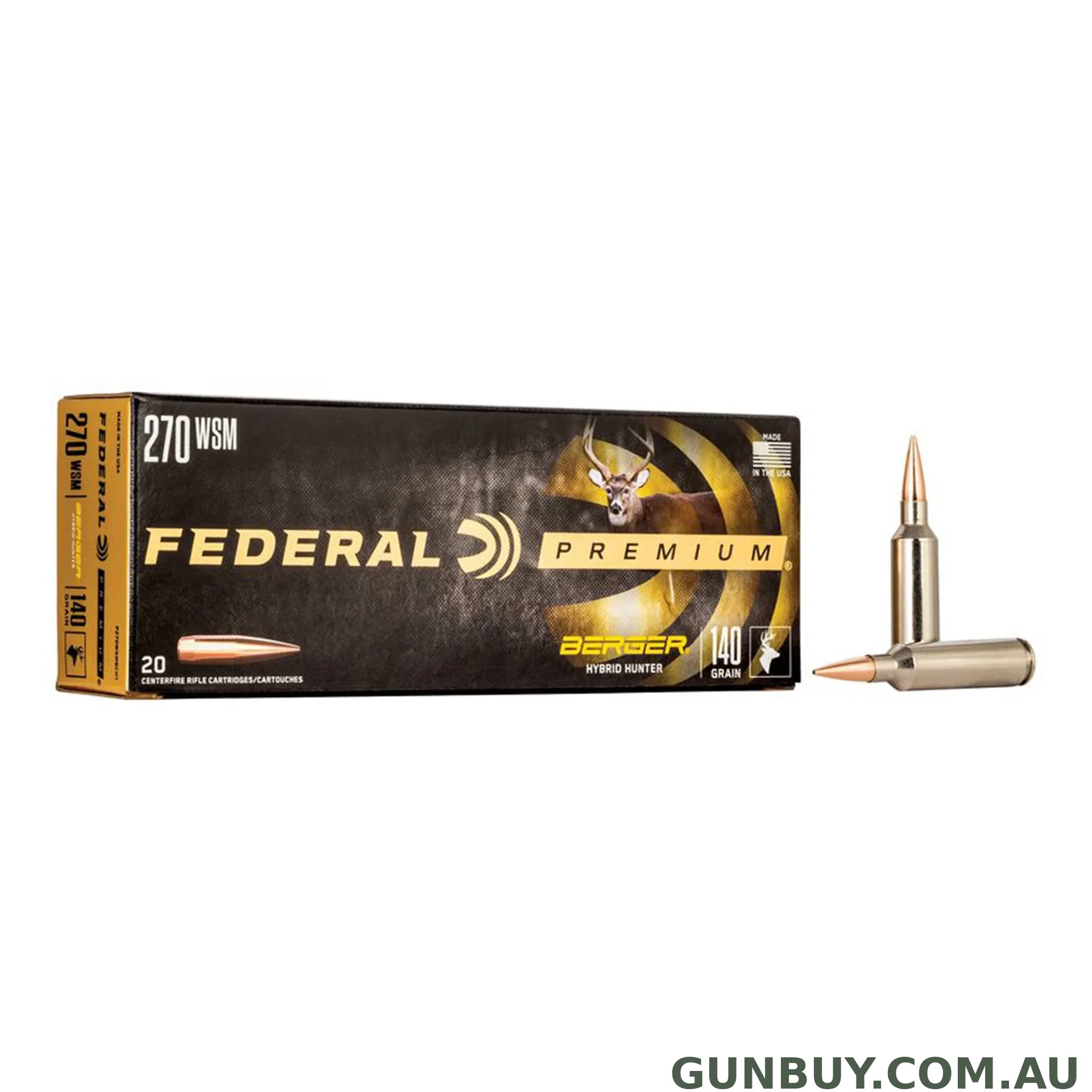 Federal 270 WSM 140gr Berger Hybrid Hunter