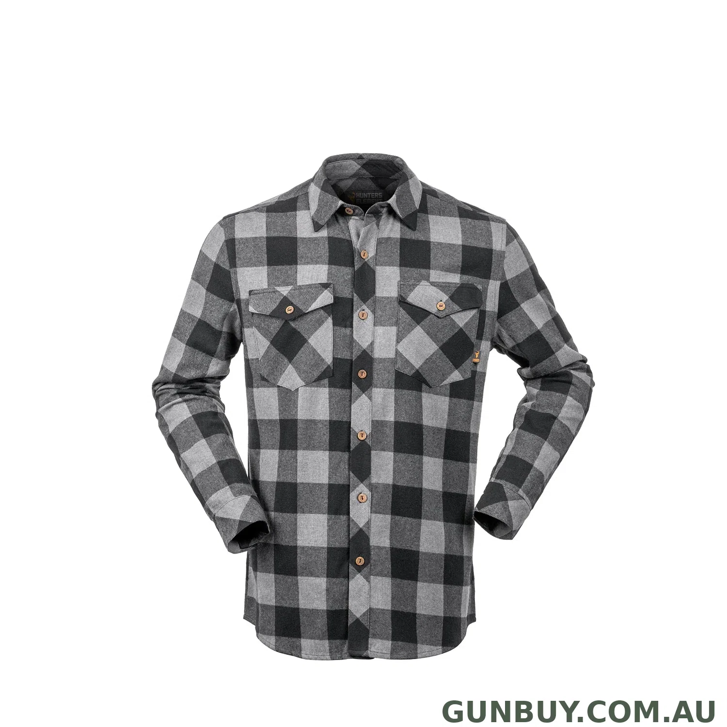 Hunters Element Huxley Shirt - Grey/Black Plaid / S
