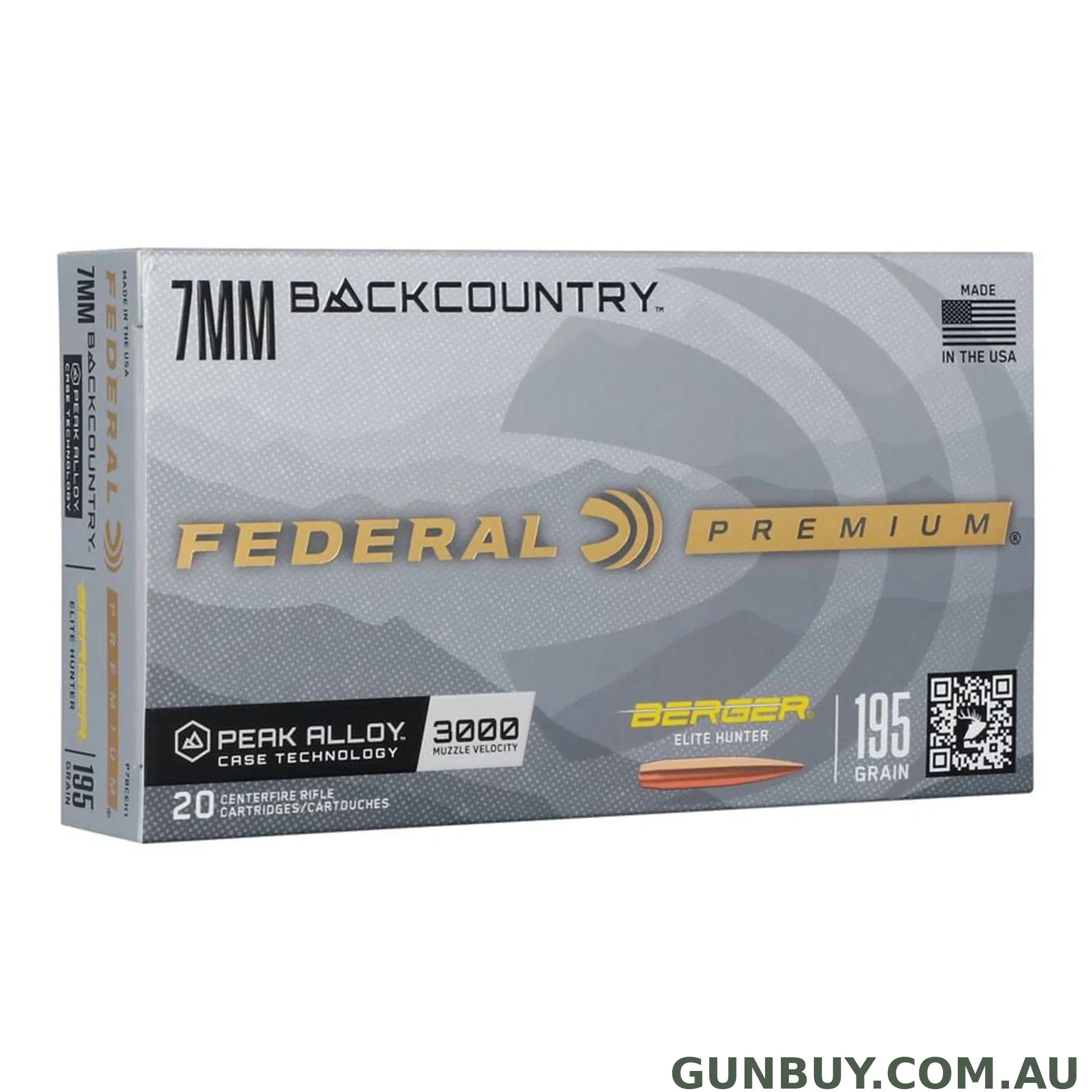 Federal 7mm Backcountry 195gr Berger Elite Hunter / 20