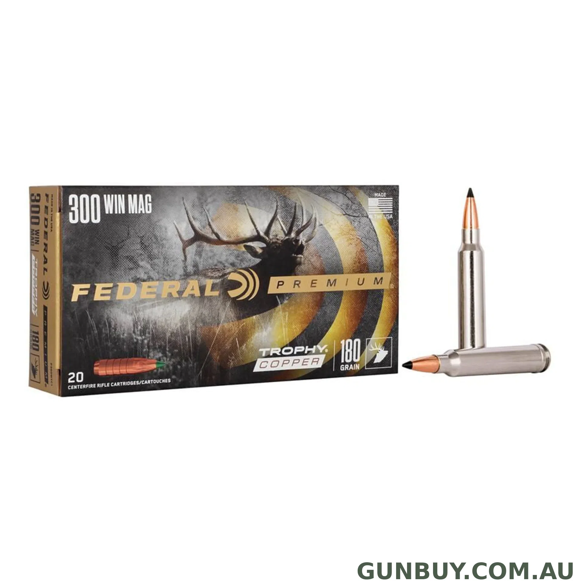 Federal 300 Win Mag 180gr Trophy Copper Vital-Shok / 20