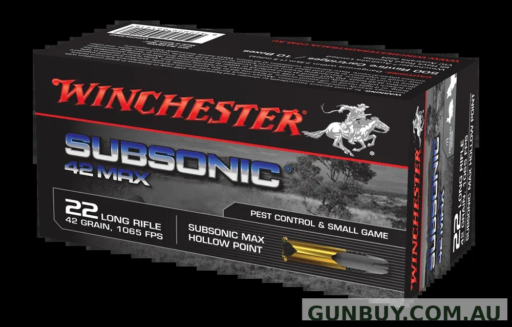 Winchester Subsonic Max 22LR 42gr HP - 50 Pack