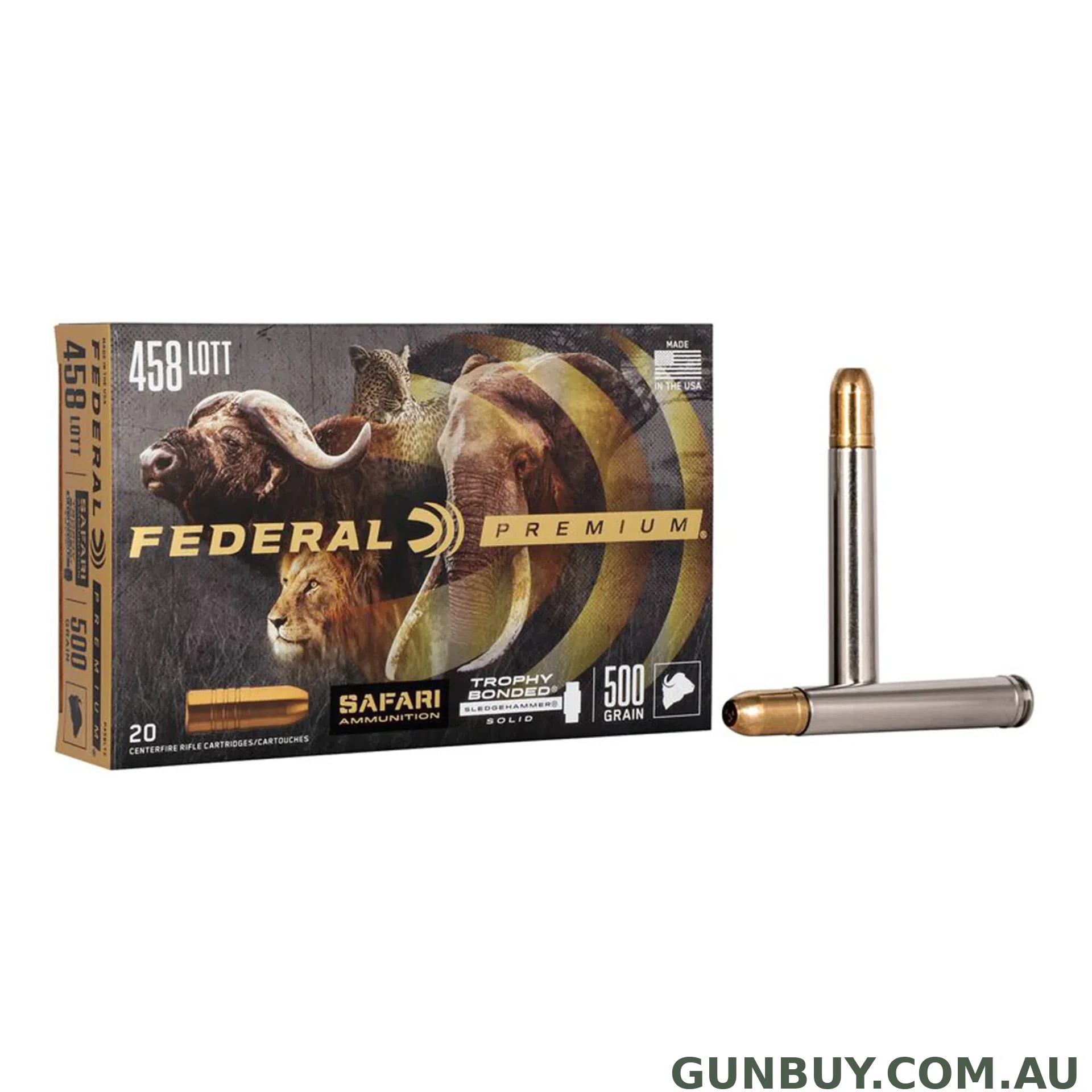 Federal 458 Lott 500gr Tbs Cape-Shok / 20