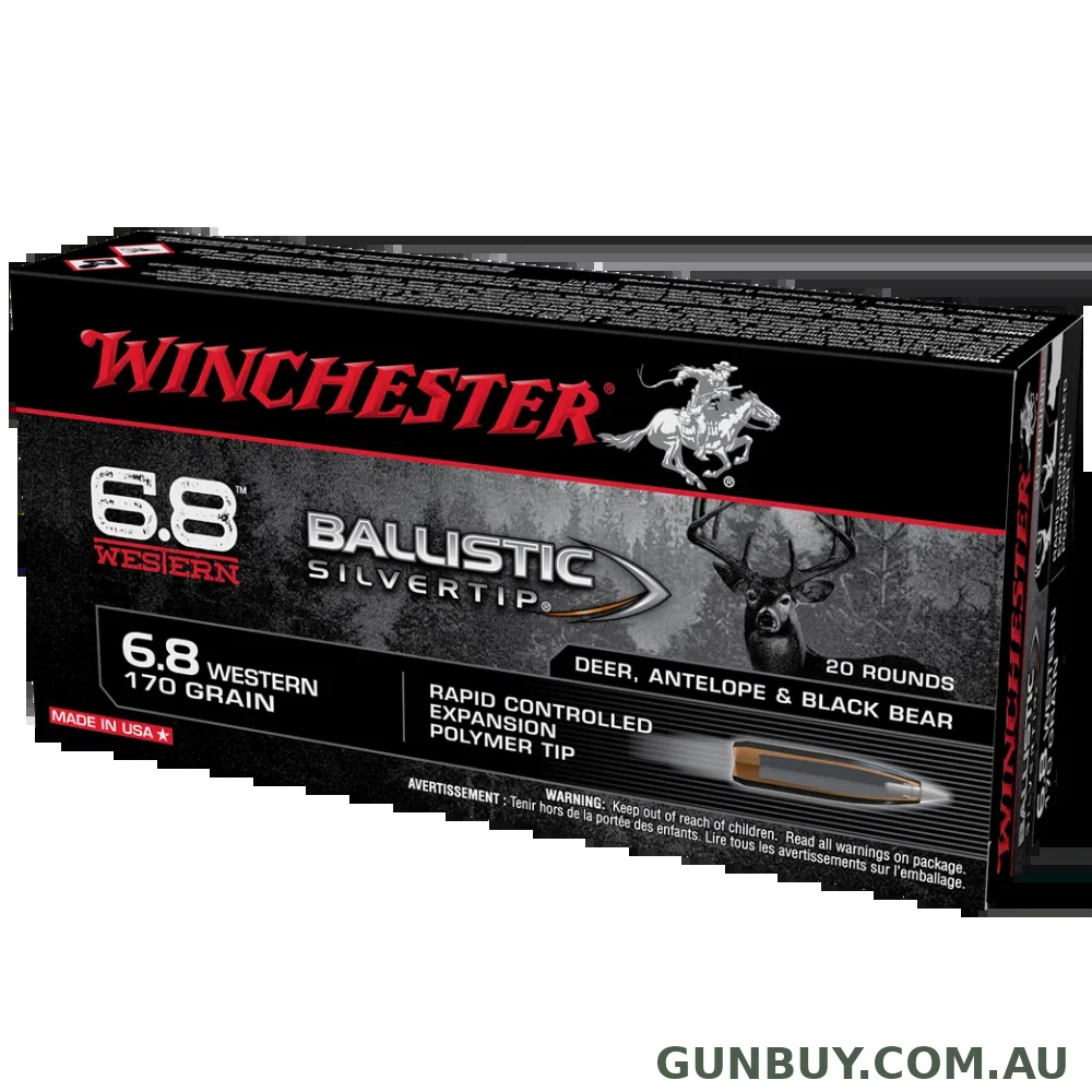 Winchester Ballistic SilverTip 6.8 Western 170gr PT - 20 Pack