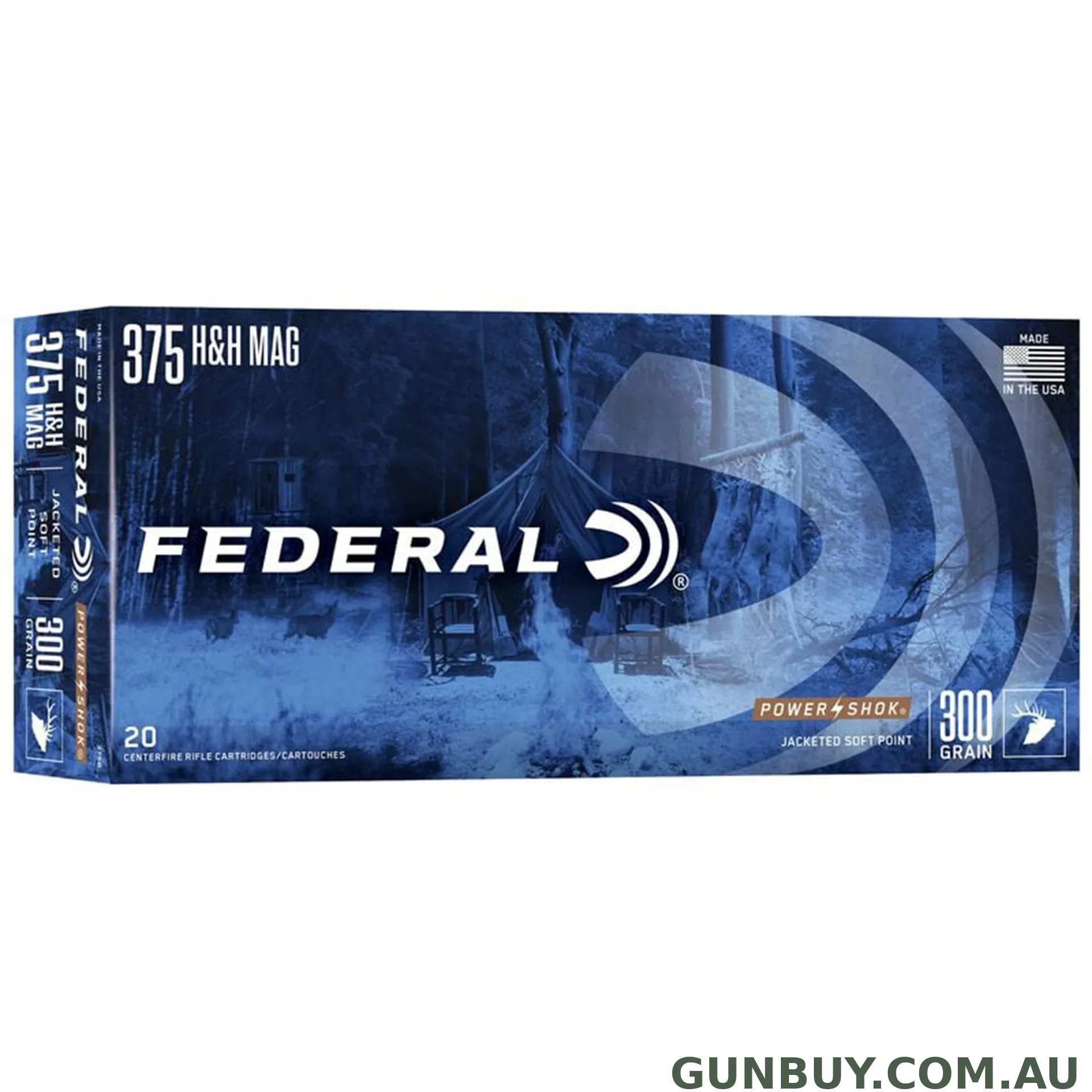 Federal 375 H&H 300gr SP Power-Shok