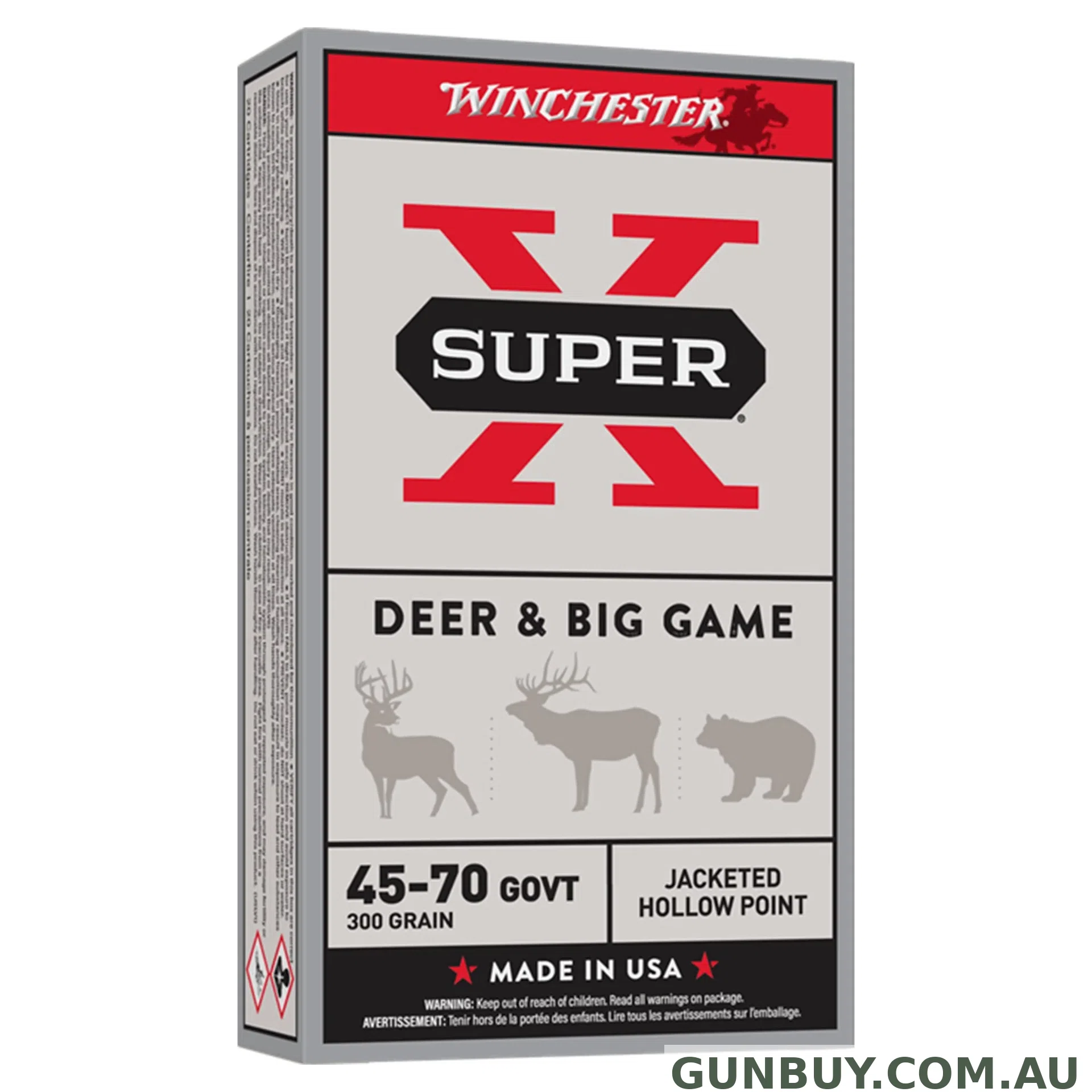 Winchester Super X 45-70 Gov 300gr JHP - 20 Pack