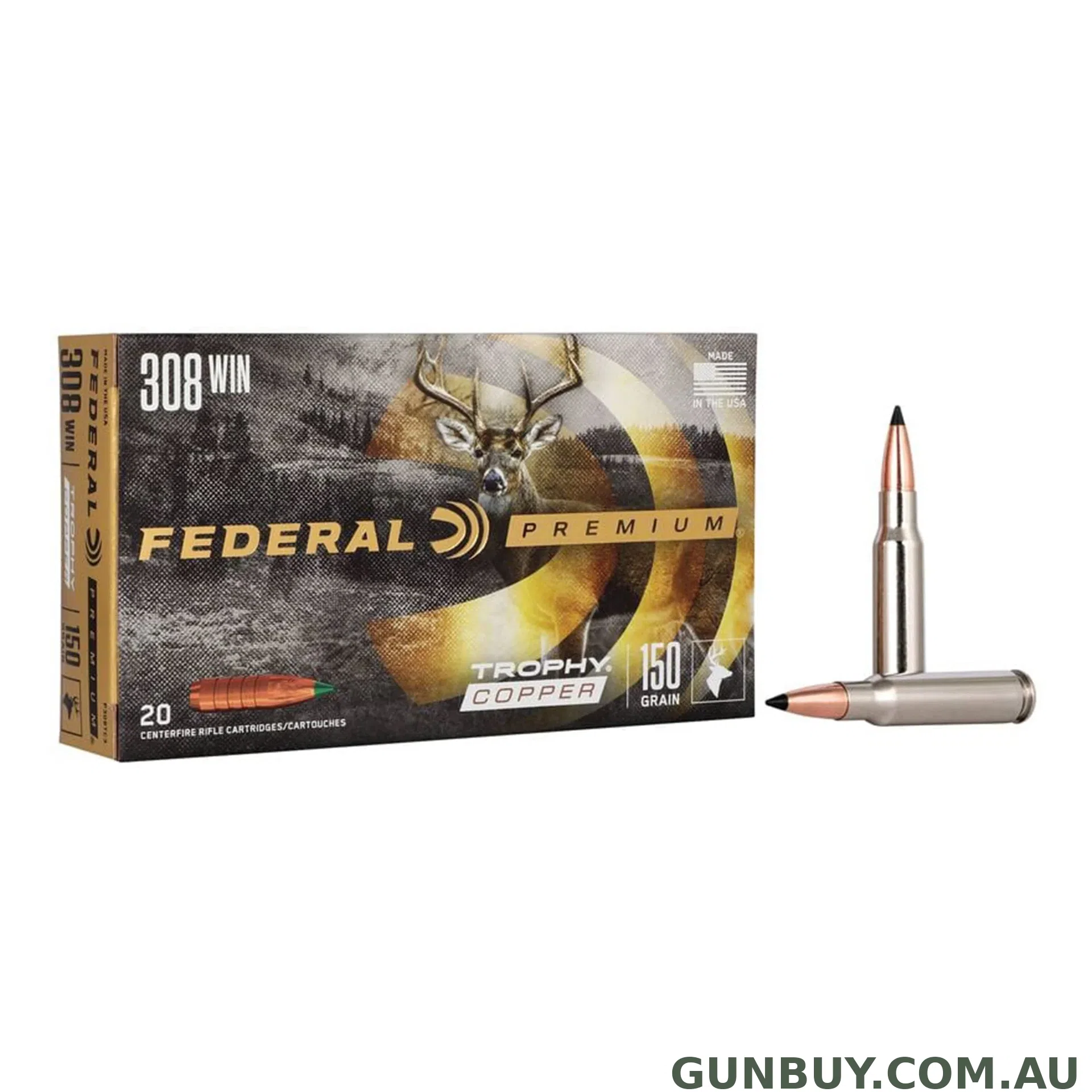 Federal 308 Win 150gr Trophy Copper Vital-Shok / 20