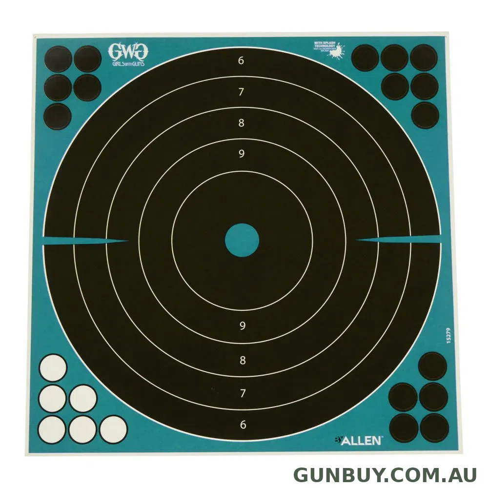Girls With Guns Splash Adhesive Targets - 12" / Bullseye (5 Pack)