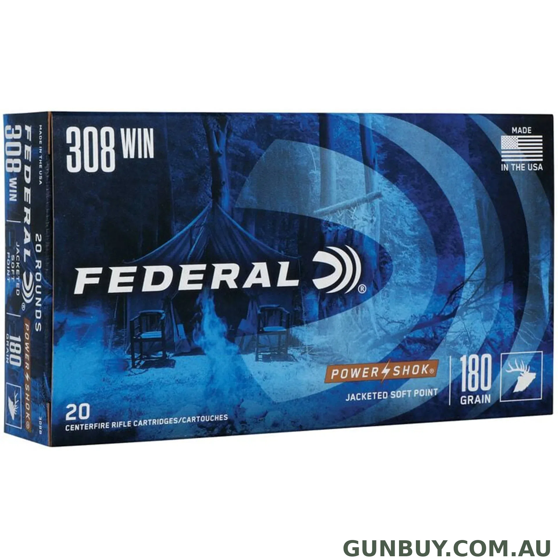 Federal 308 Win 180gr SP Power-Shok / 20
