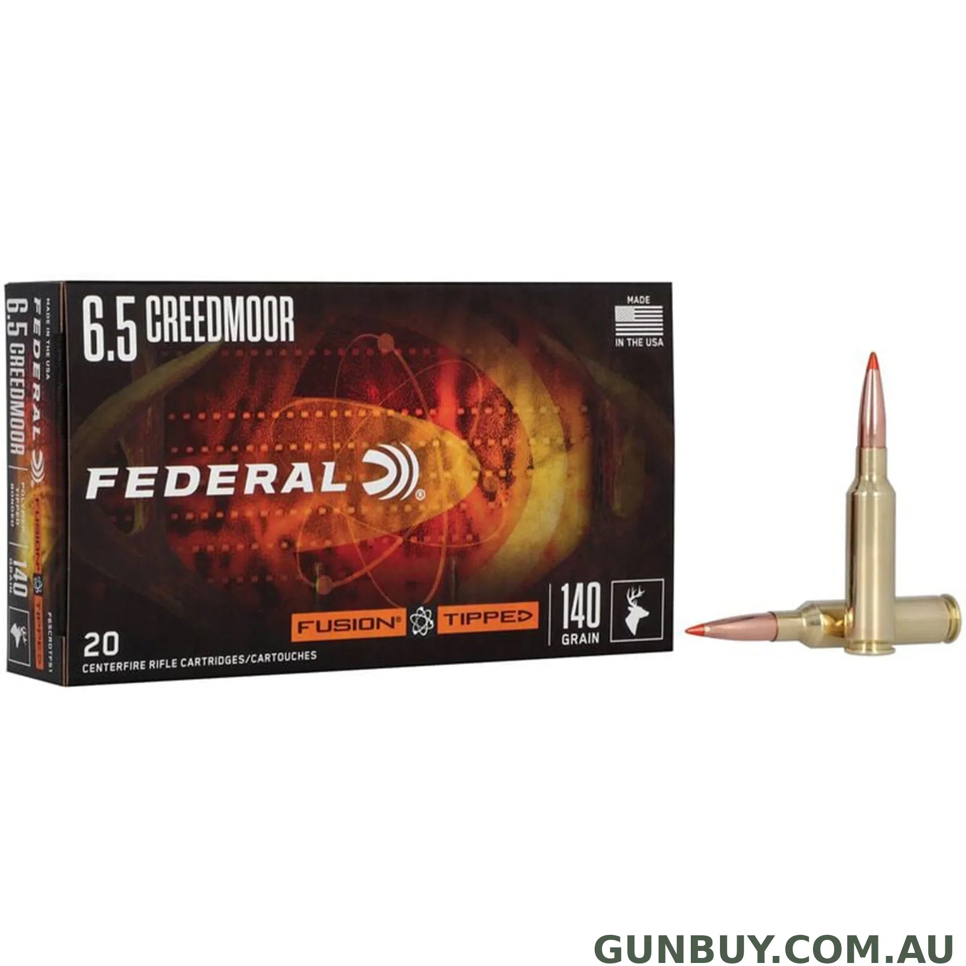 Federal 6.5 Creedmoor 140gr Tipped Fusion / 20