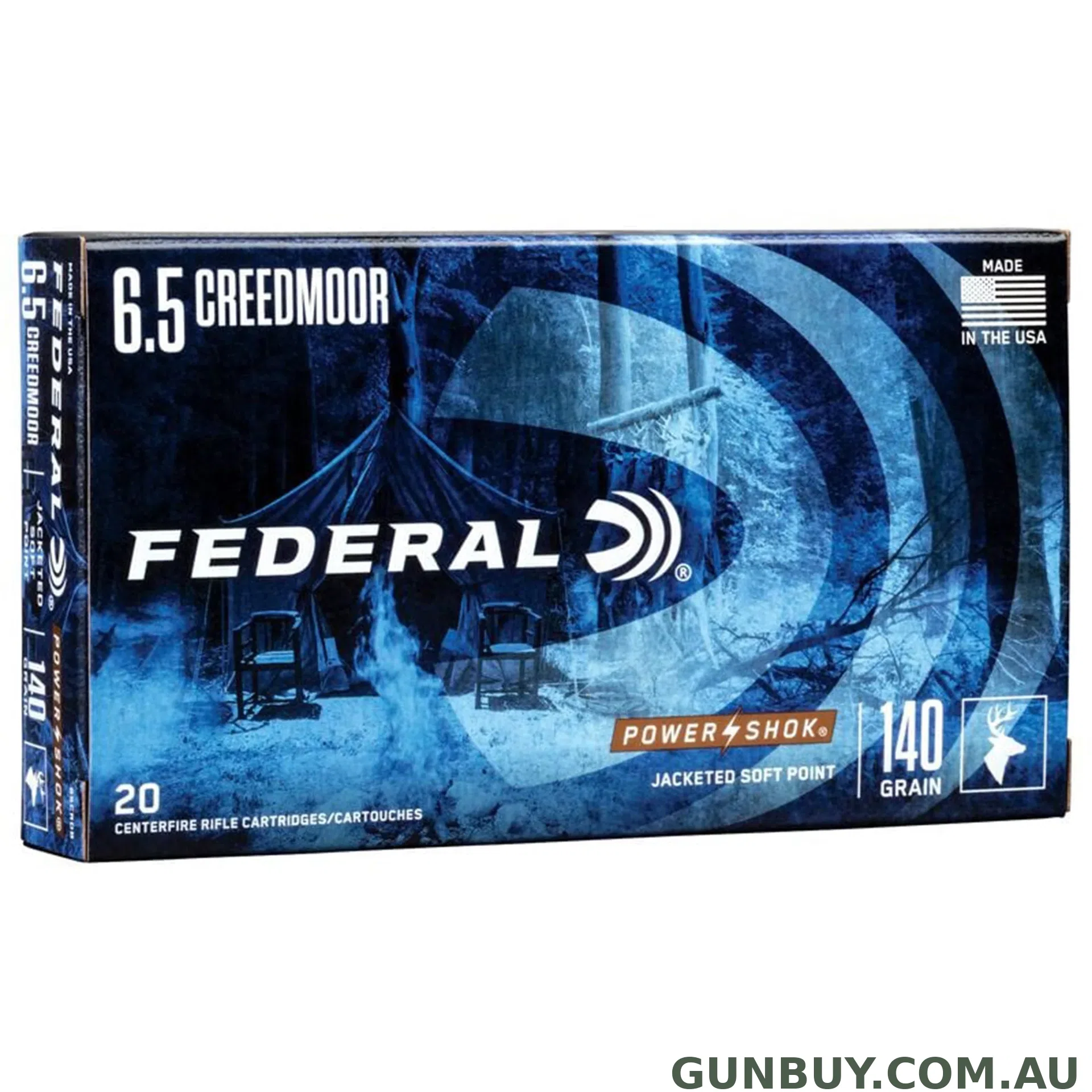Federal 6.5 Creedmoor 140gr SP Powershok
