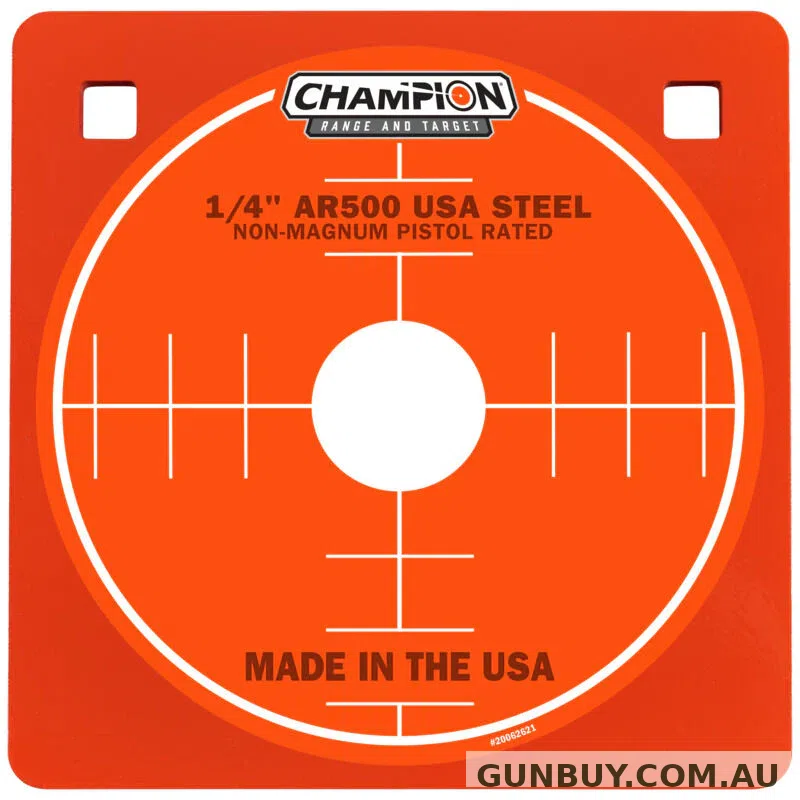 Champion Ar500 Centrefire Rifle Steel Target 3/8" Square - 4"
