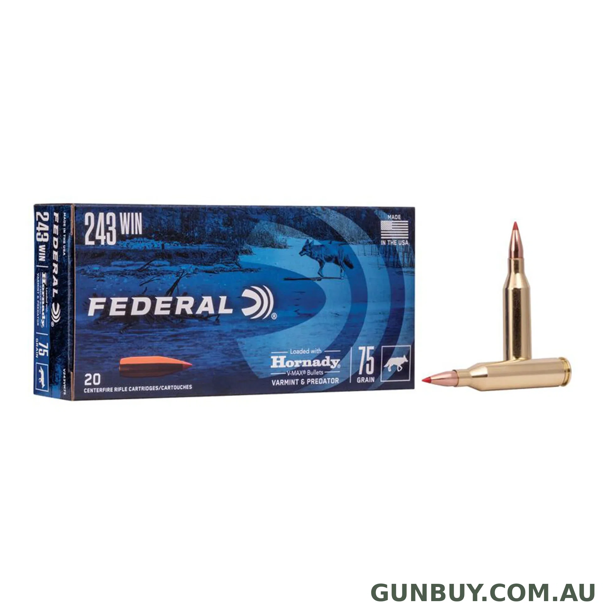 Hornady 243 Win 75gr V-Max