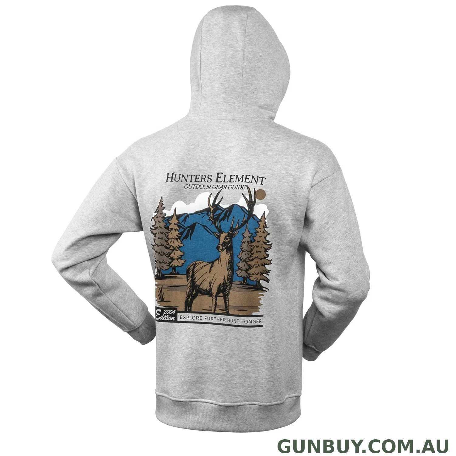 Hunters Element Monarch Hoodie - Grey Marle / S