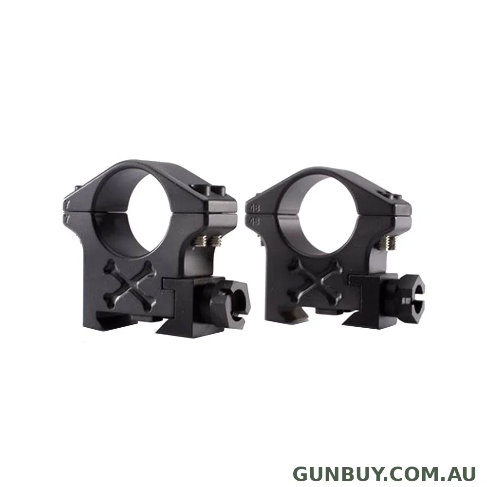 Talley Tactical Rings - 1" / High / Black Armor