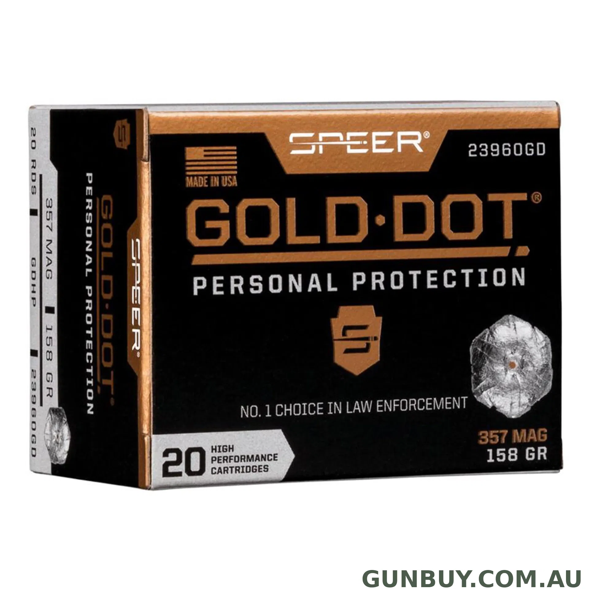 Speer 357 Mag 158gr HP Gold Dot - 20 Pack