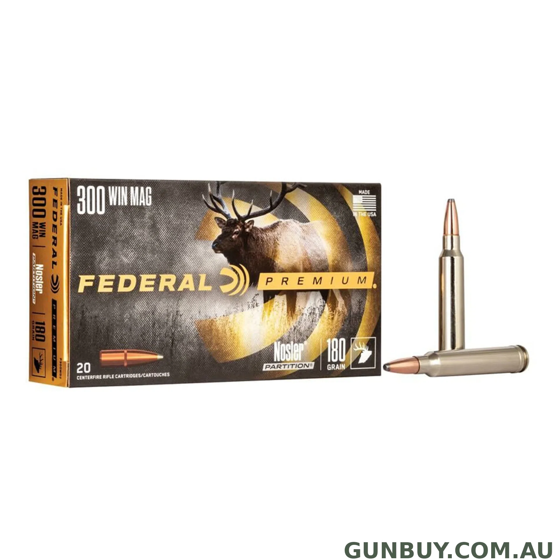 Federal 180gr Partition Vital-Shok - 300 Win Mag / 20