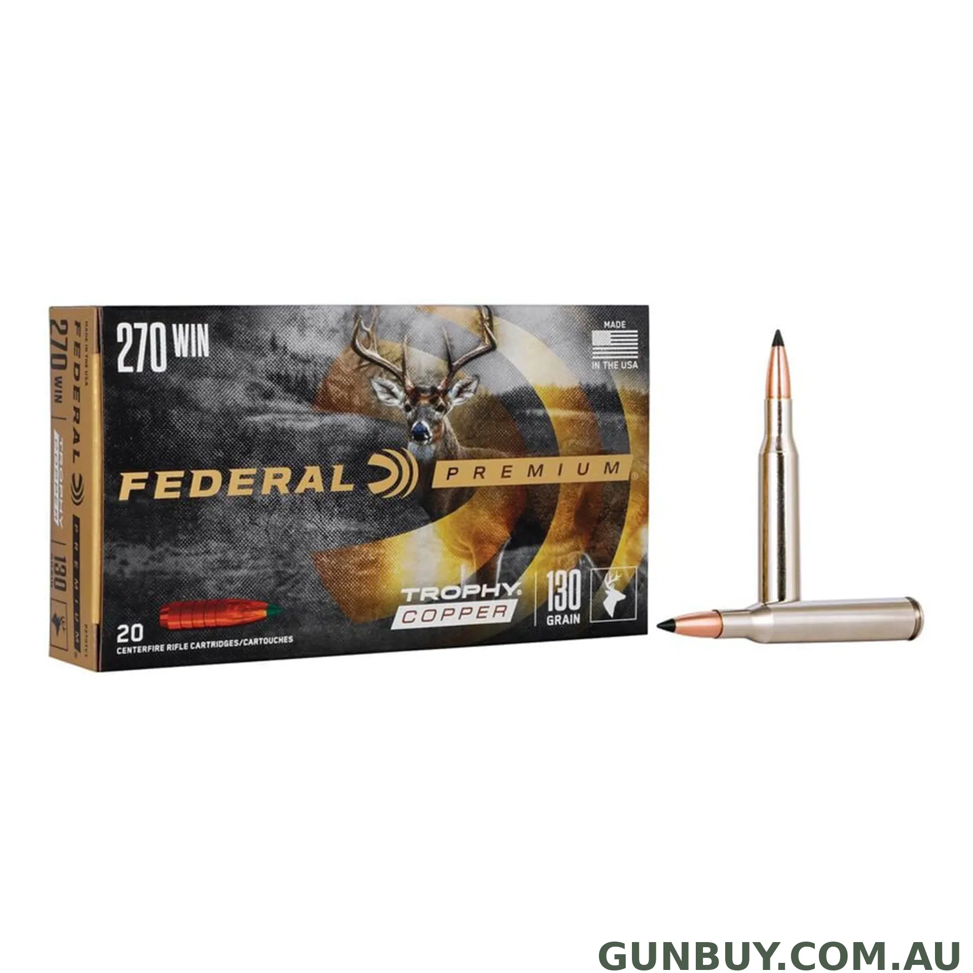 Federal 270 Win 130gr Trophy Copper Vital-Shok - 20 Pack