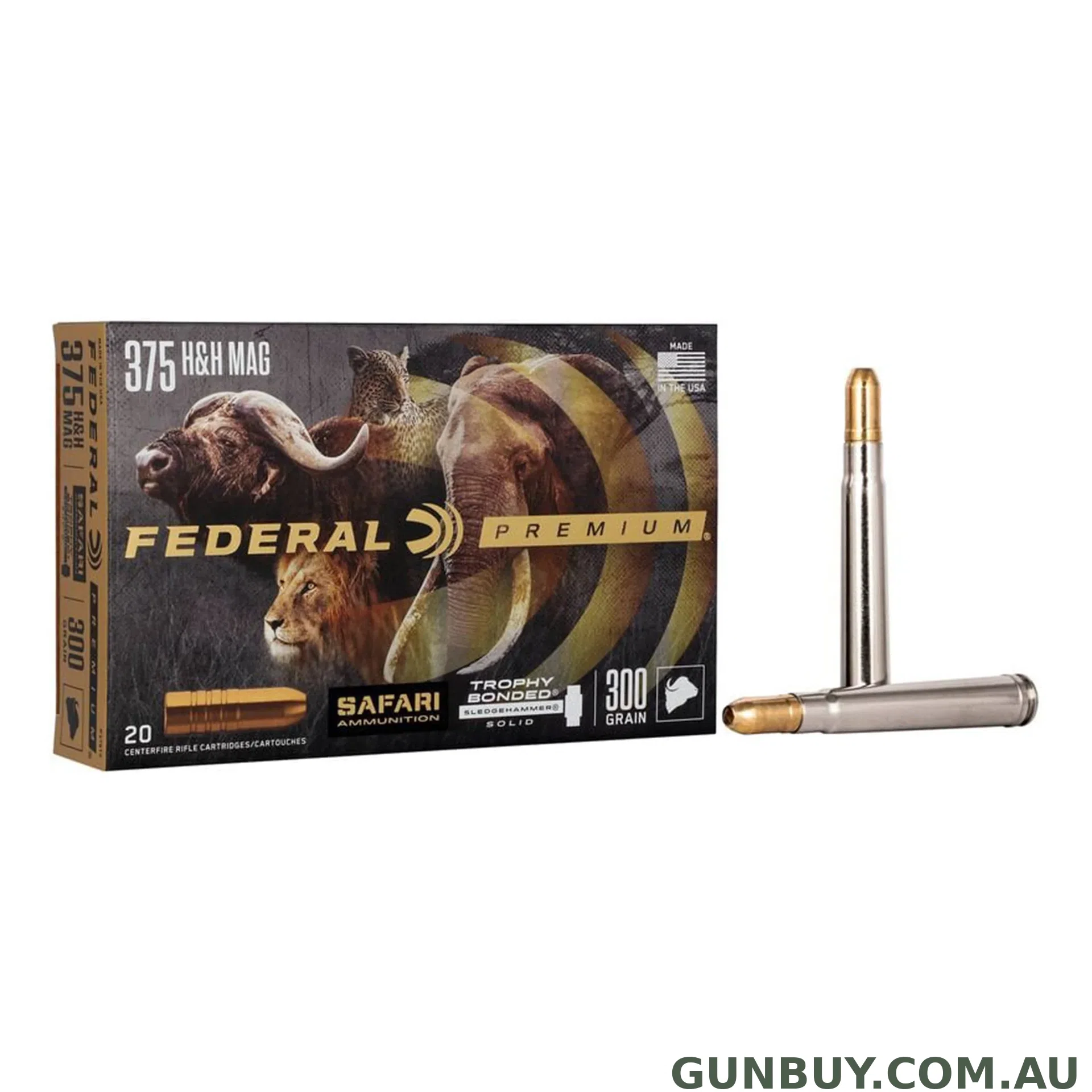 Federal 375 H&H 300gr Tbs Cape-Shok / 20