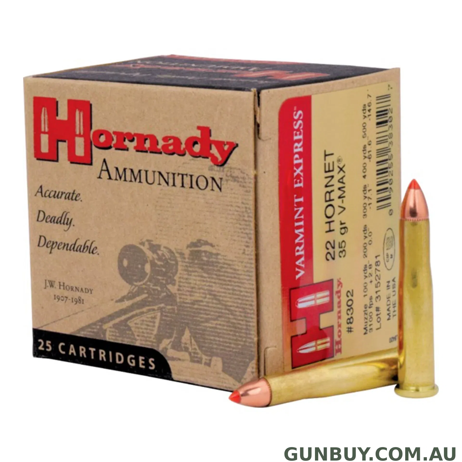 Hornady 22 Hornet 35gr VX - 25pk